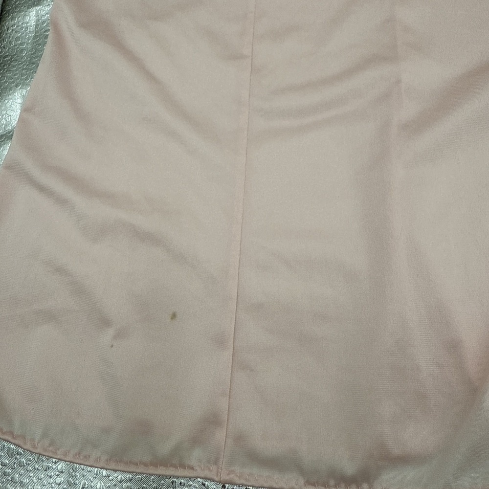 Vintage Camisole Beige and pink Slip Tank Top lot of 2 USA lingerie nylon - Picture 4 of 9
